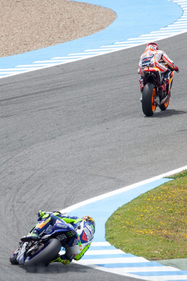 Moto GP riders are competing in Jerez de la Frontera, Spain grand Prix on May 3rd, 2015