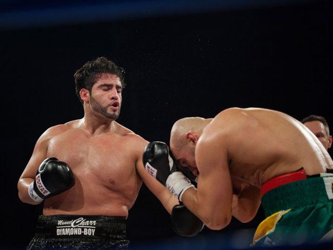 Boxers are fighting at the BOXEN fight gala that was held in Galați, Romania on February 22nd, 2013